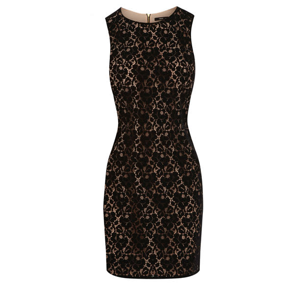 <a href="http://www.oasis-stores.com/lace-shift-dress/mono-lace/oasis/fcp-product/4470110701" rel="nofollow noopener" target="_blank" data-ylk="slk:Lace shift dress - £45 - Oasis;elm:context_link;itc:0;sec:content-canvas" class="link "><b>Lace shift dress - £45 - Oasis</b></a><br><br>Look chic and sophisticated this Valentine's in this demure lace dress.