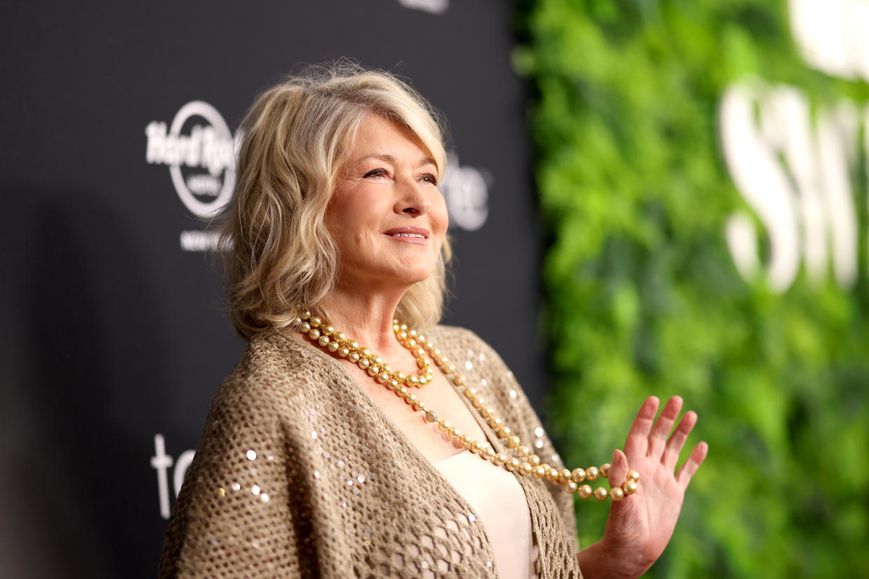 Martha Stewart attends the Sports Illustrated Swimsuit 2024 Issue Release and 60th Anniversary Celebration at Hard Rock Hotel New York on May 16, 2024 in New York City. (Photo by Mike Coppola/Getty Images for Sports Illustrated Swimsuit)