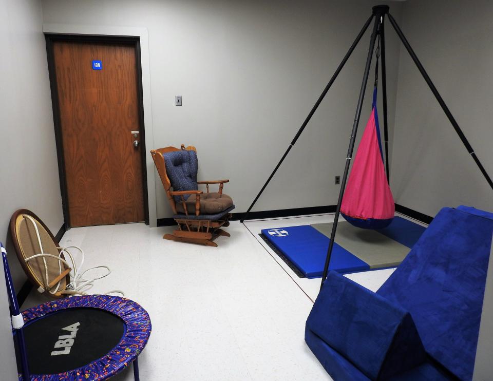 A sensory room is a new edition to River View Intermediate school for the school year. With reconfiguration rooms used for storage or other functions were converted into classrooms or for other needs.