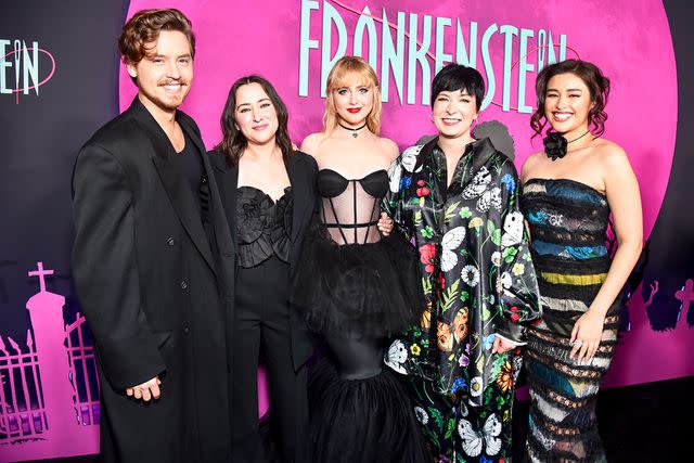 <p>Alberto Rodriguez/Getty</p> Cole Sprouse (left), Zelda Williams, Kathryn Newton, Diablo Cody and Liza Soberano at the Los Angeles special screening of 'Lisa Frankenstein' on Feb. 5, 2024