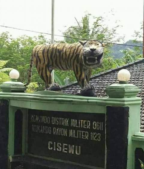 Die asiatische Tiger-Statue