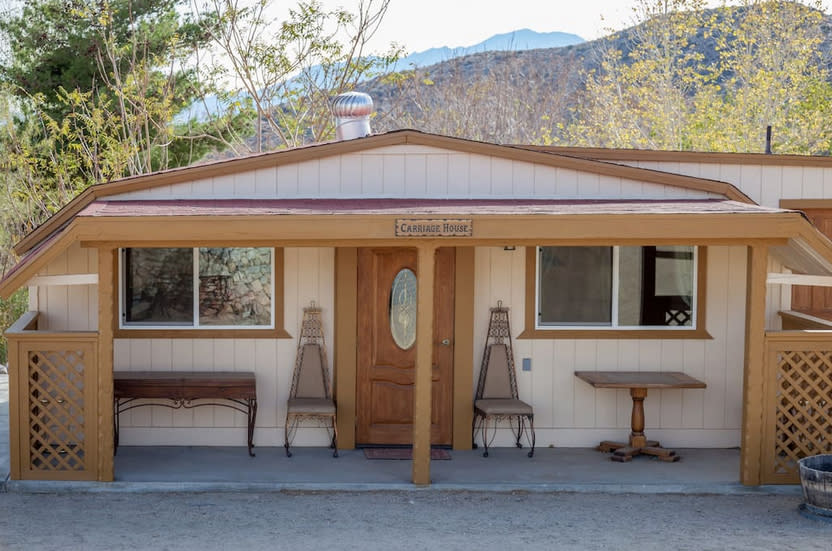 <p>If you’re looking for something more North American, this carriage house in Morongo Valley, Calif., may be perfect for you. (Airbnb) </p>