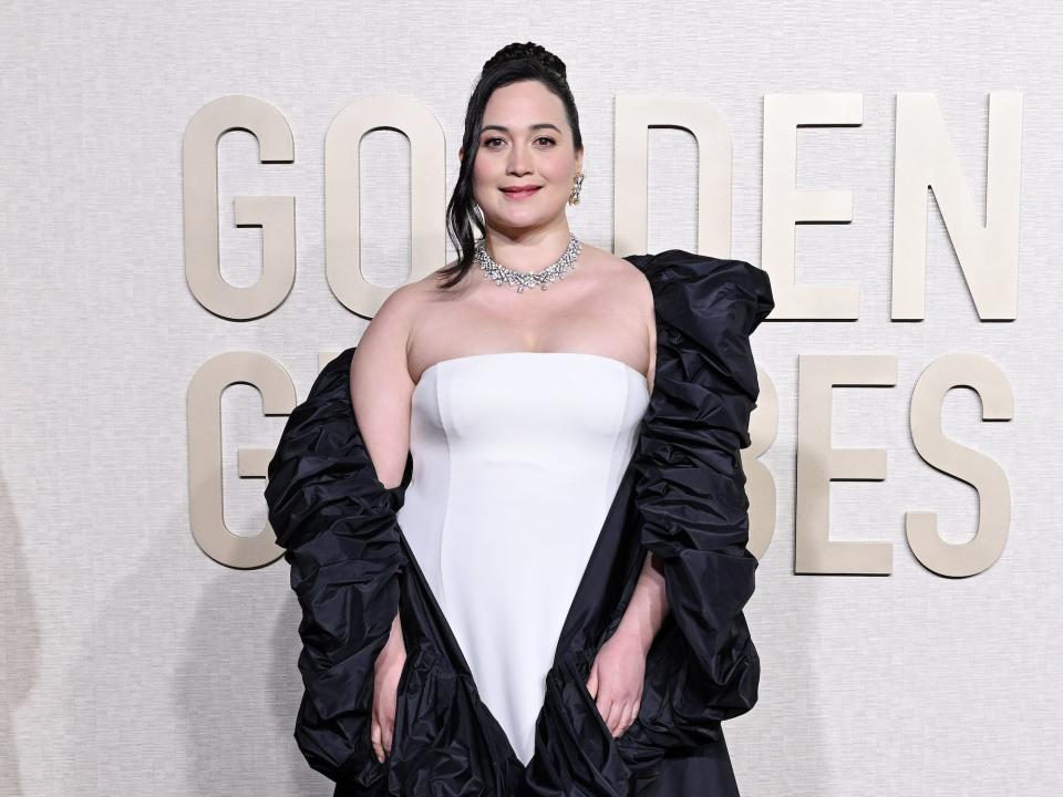 Lily Gladstone attends the 2024 Golden Globes.