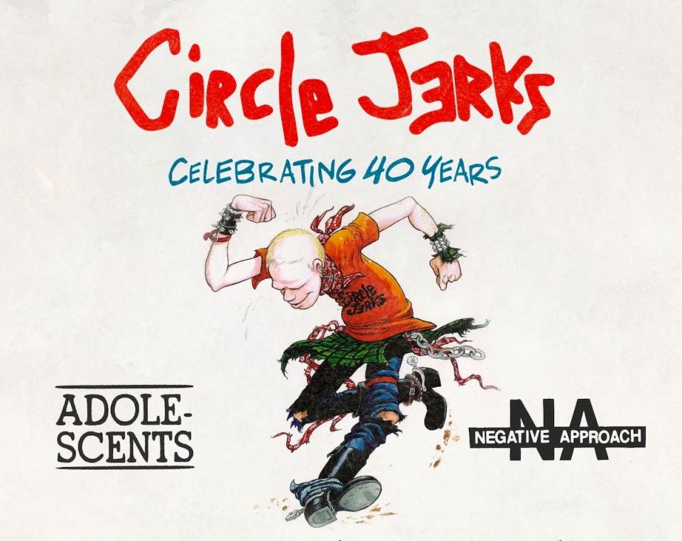 Circle Jerks tour poster 40th anniversary