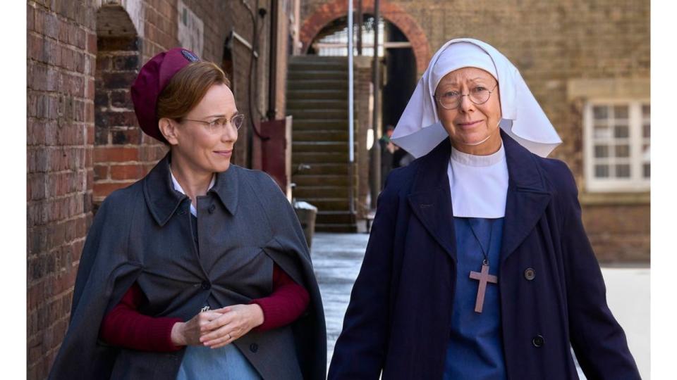 Call the Midwife s13,07-01-2024,1,Shelagh Turner (LAURA MAIN) and Sister Julienne (JENNY AGUTTER)