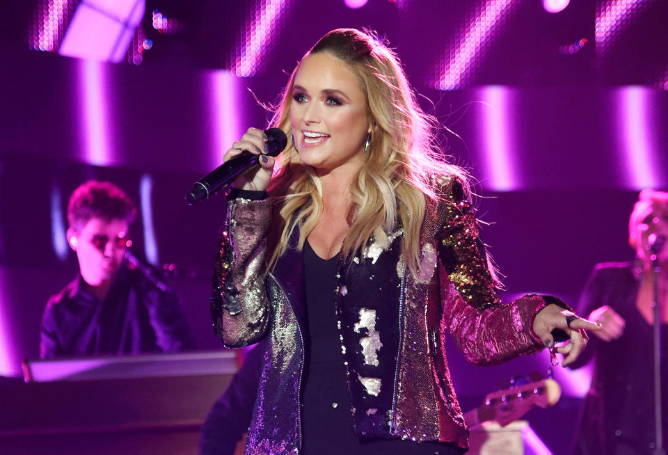 <p>Miranda Lambert performs onstage during the 2017 CMT Music Awards at the Music City Center on June 7, 2017 in Nashville, Tennessee. (Photo by Kevin Mazur/WireImage) </p>