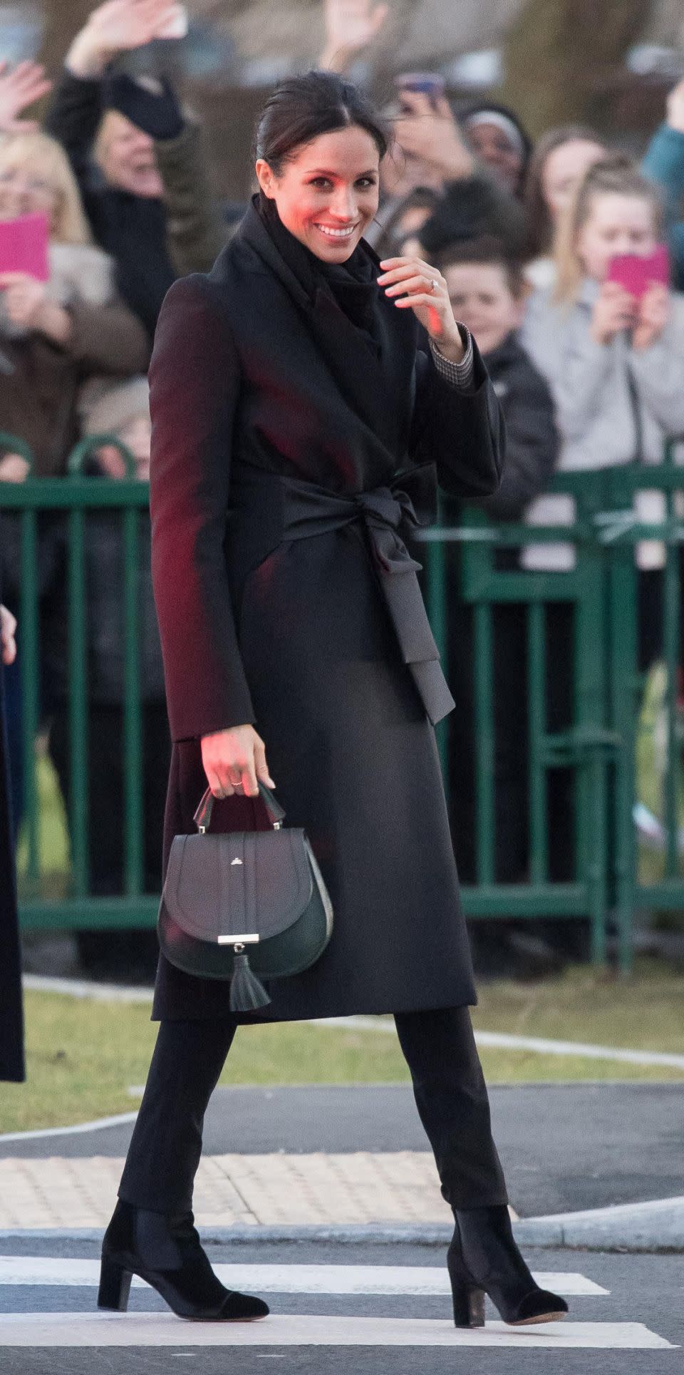 With a penchant for statement coats and miniature handbags, Meghan Markle is fast in the running to becoming the world’s go-to muse. Source: Getty