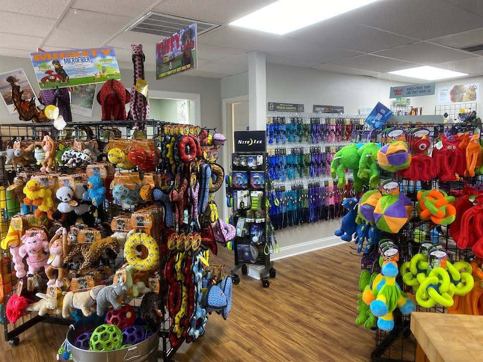 River Dog Bakery at 11422 Kingston Pike is fully stocked with any dog’s heart’s desire, including Tuffy toys and fresh baked treats, Jan. 30, 2024.