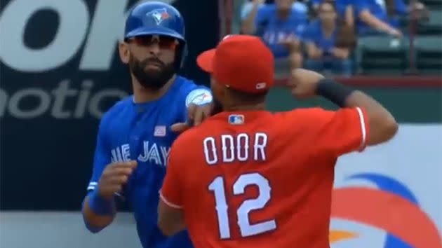 Rougned Odor suspended eight games for punching Jose Bautista