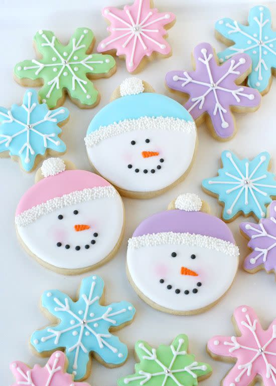 Snowman Face Cookies