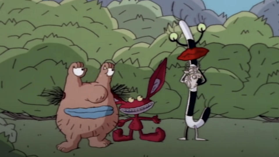 Krumm, Ickis and Oblina on Aaahh Real Monsters!