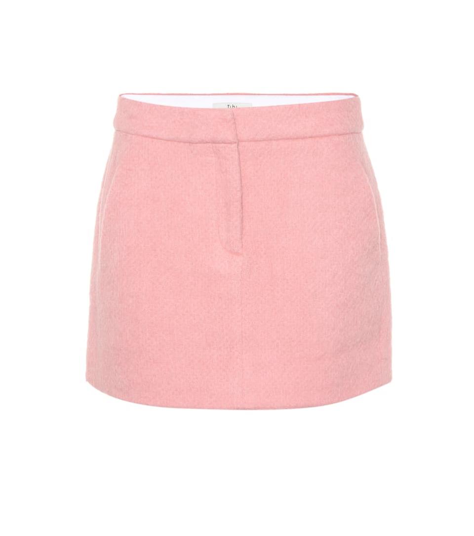 Mohair-blend miniskirt