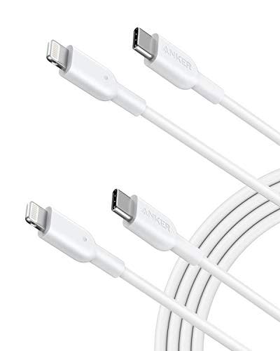 Anker USB C to Lightning Cable [6ft, 2-Pack MFi Certified] Powerline II for iPhone 13 13 Pro 12…