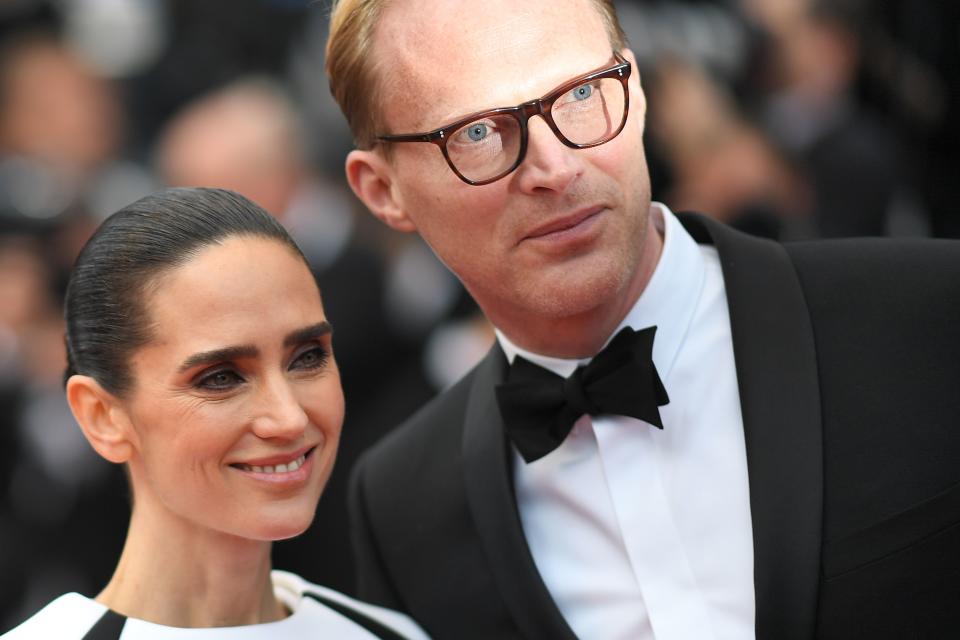 British actor Paul Bettany (R) and his wife US actress Jennifer Connelly pose as they arrive on May 15, 2018 for the screening of the film 