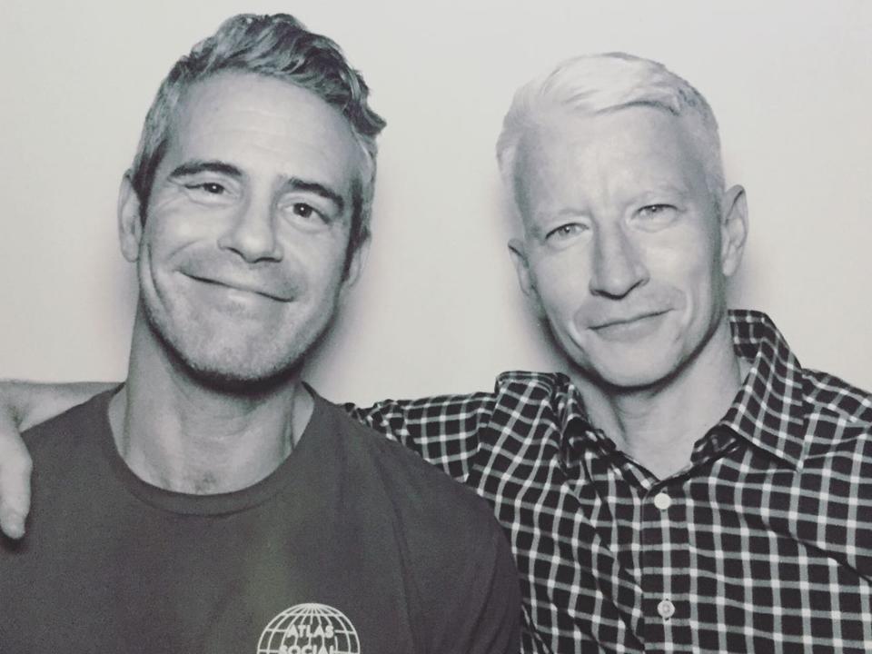 Anderson Cooper with Andy Cohen