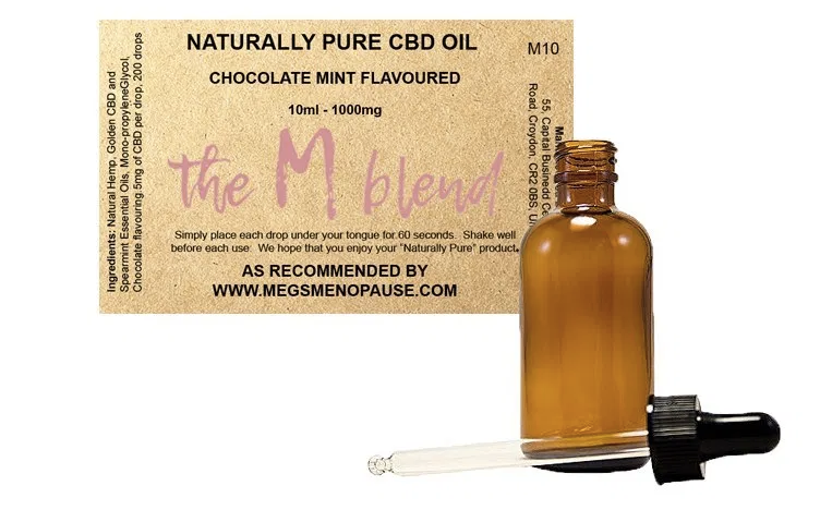 Meg Matthews sells her own blend of CBD oil on her website, MegsMenopause