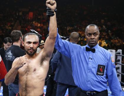 Keith Thurman remains undefeated following Saturday's win over Robert Guerrero. (AP Photo/Eric Jamison)