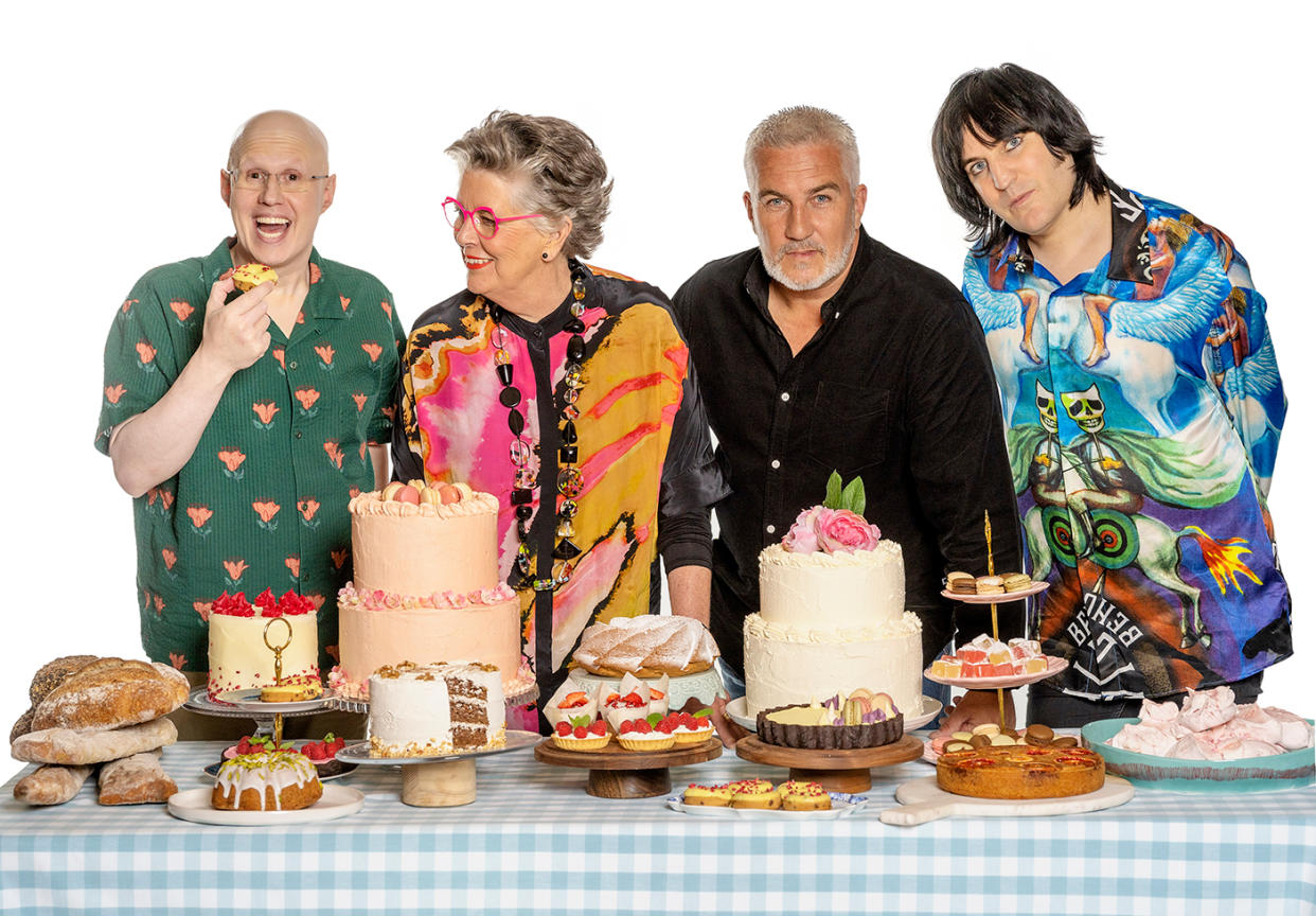 Prue Leith and Paul Hollywood (centre) have starred in every Channel 4 season of the show. (Channel 4)