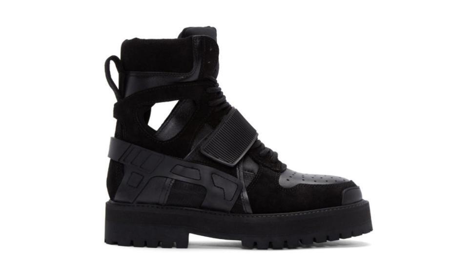 Hood By Air Black Nubuck Avalanche Boots