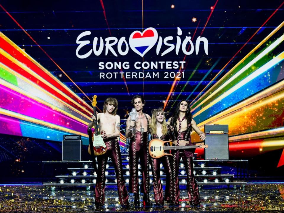 Maneskin in Rotterdam during Eurovision (Reuters)