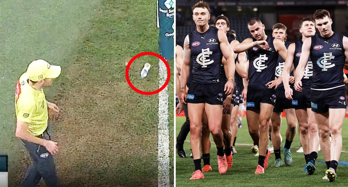 AFL News: Calls to throw Carlton out of finals after referee injured in 'disgraceful' incident with fans