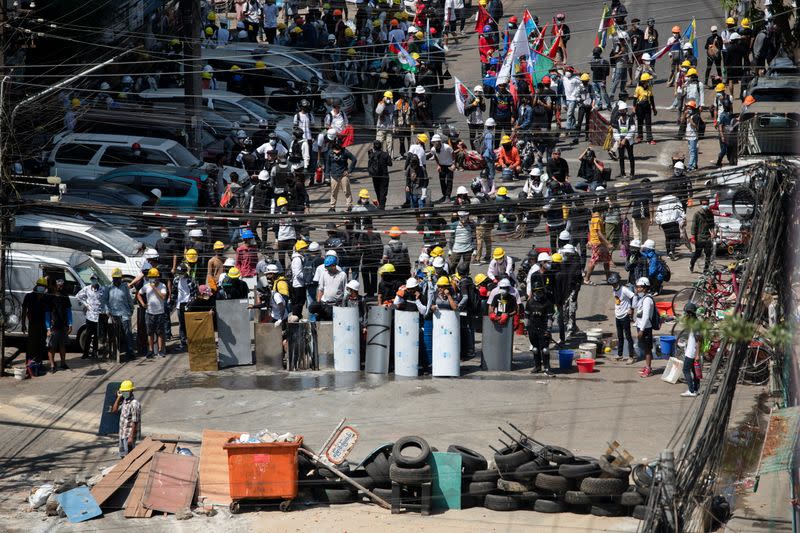 Anti-coup protest in Yangon