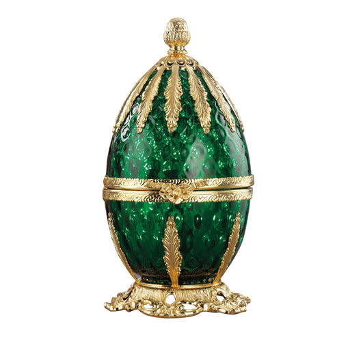 <p><a href="https://go.redirectingat.com?id=74968X1596630&url=https%3A%2F%2Fartemest.com%2Fproducts%2Fgold-and-emerald-glass-egg-shaped-caviar-server%3Fgclid%3DCj0KCQiA4feBBhC9ARIsABp_nbWQxHqDQan4O6mhBMkt4PGFODgAG3nSYhmu-wT0XJNJHG_5bgDINv8aAp3MEALw_wcB&sref=https%3A%2F%2Fwww.townandcountrymag.com%2Fstyle%2Fhome-decor%2Fg18372572%2Feaster-gift-ideas%2F" rel="nofollow noopener" target="_blank" data-ylk="slk:Shop Now;elm:context_link;itc:0;sec:content-canvas" class="link ">Shop Now</a></p><p>Gold and Emerald Glass Egg Shaped Caviar Server</p><p>artemest.com</p><p>€3180.00</p>