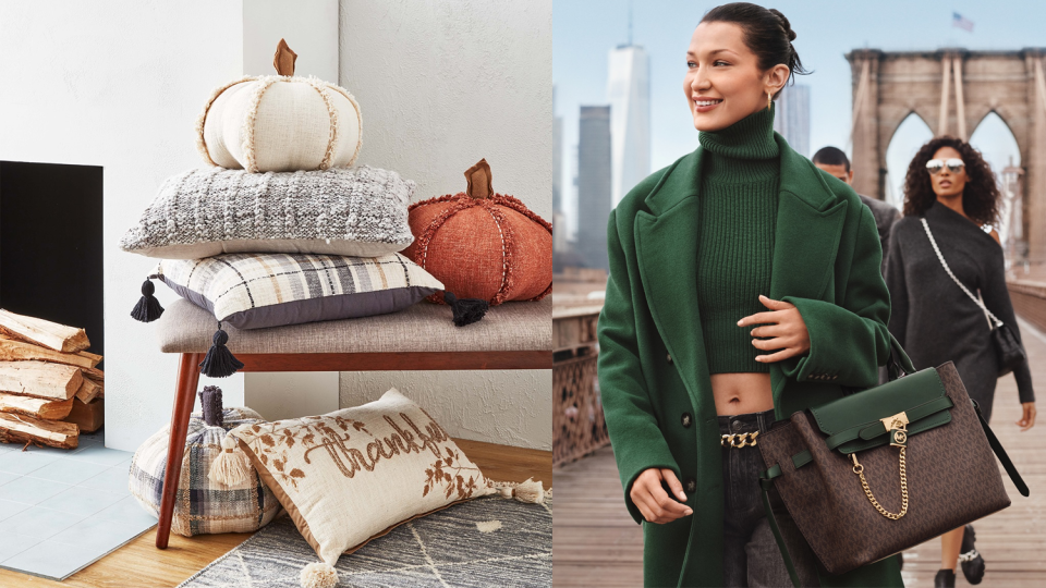 Save big this weekend on home décor and fall fashion pieces.