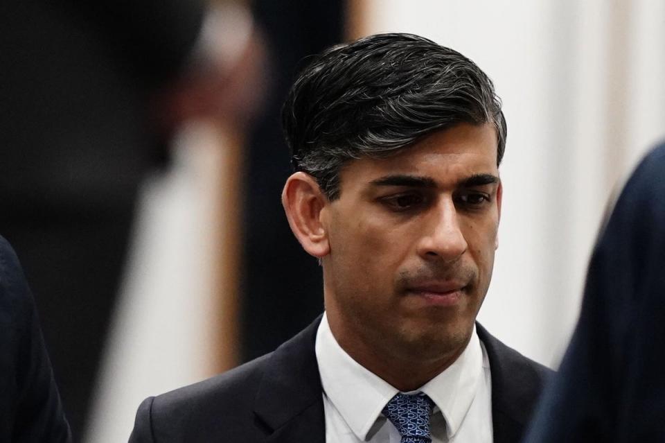 Rishi Sunak will reportedly hold a full Cabinet call on Thursday evening (Jordan Pettitt/PA) (PA Wire)