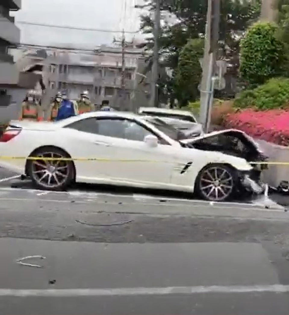 The car after the accident in Japan. 
