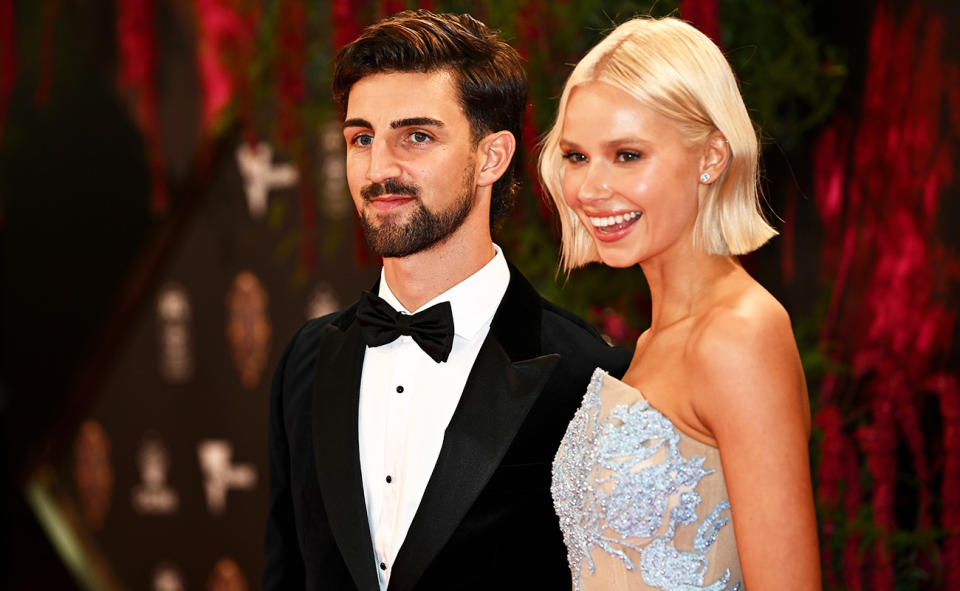 Josh Daicos, pictured here with Annalise Dalins at the Brownlow Medal.