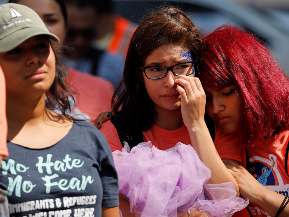 Protestors gather outside the Trump Hotel to protest President Donald Trump's plan to repeal DACA in Washington, U.S., September 5, 2017.