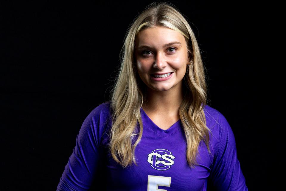 Landry Braziel, Community Christian Volleyball, is pictured during The Oklahoman’s High School Sports Media Day in Oklahoma City, on Wednesday, Aug. 23, 2023.