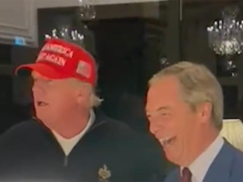 Trump and Farage in a promotional clip for the interview (GB News)