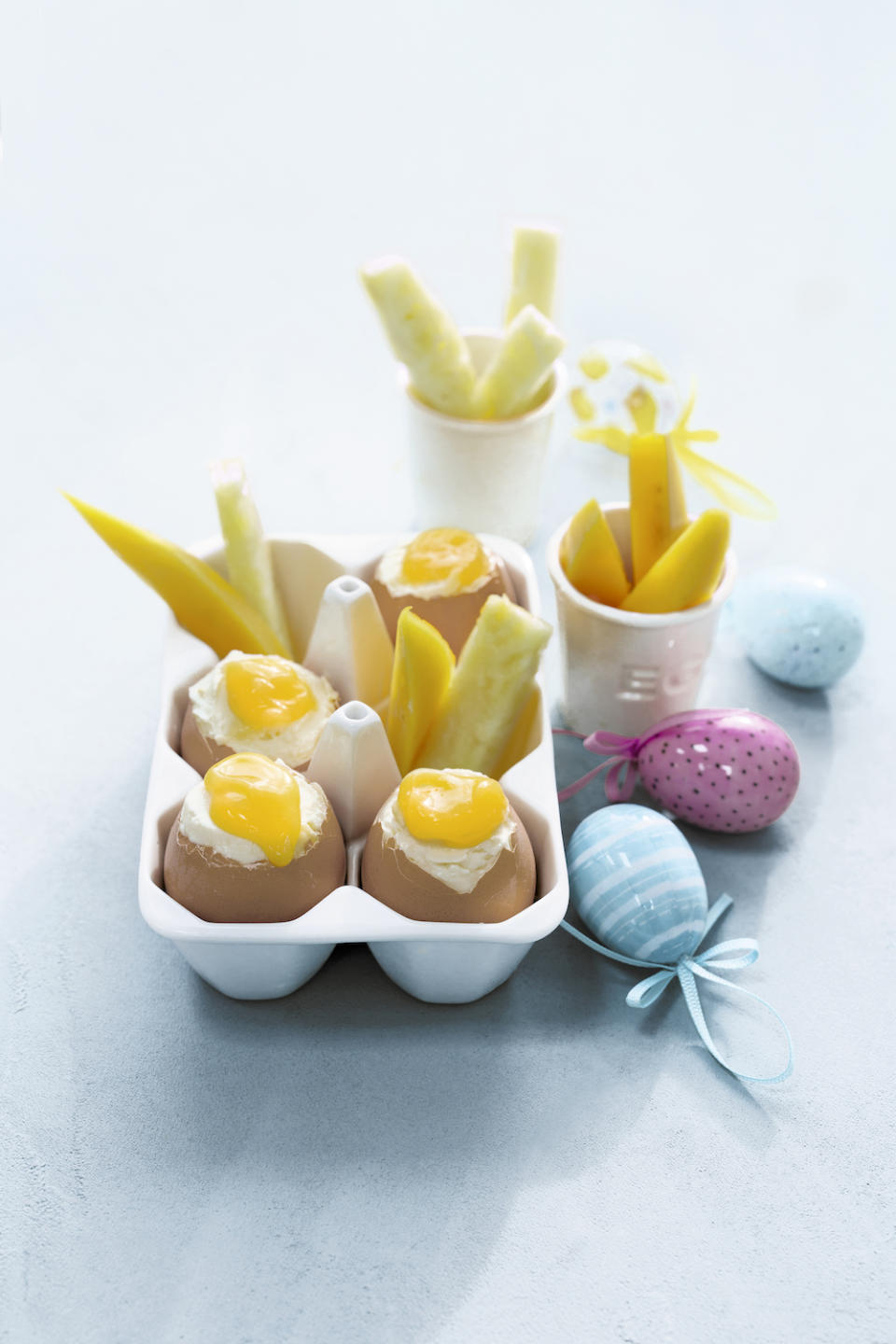 Fruit Soldiers With Lemon Cream Eggs