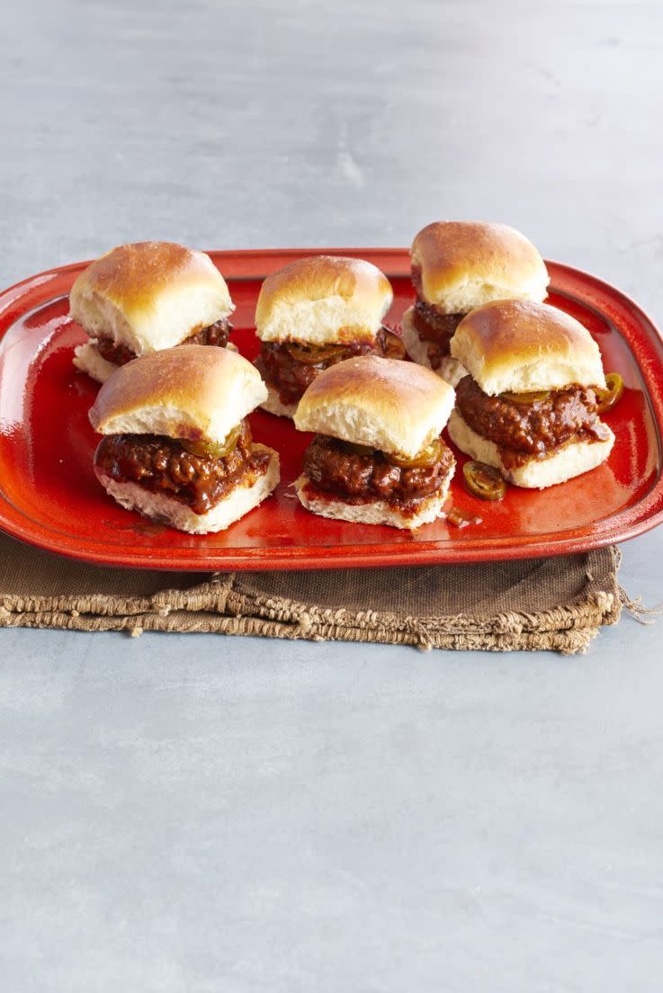 spicy whiskey bbq sliders