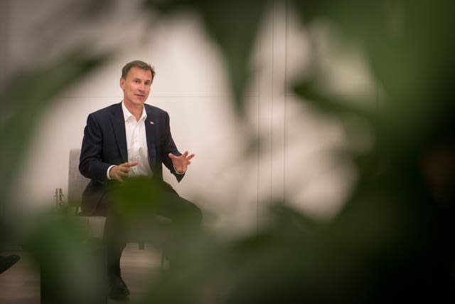 Committee chairman Jeremy Hunt (Stefan Rousseau/PA)