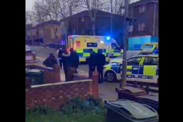 Three in hospital after triple stabbing in east London