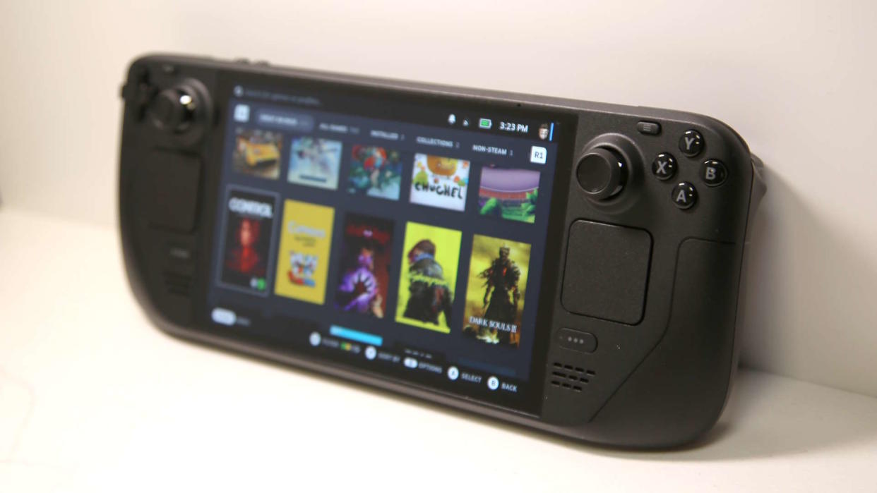  Valve Steam Deck OLED handheld PC. 