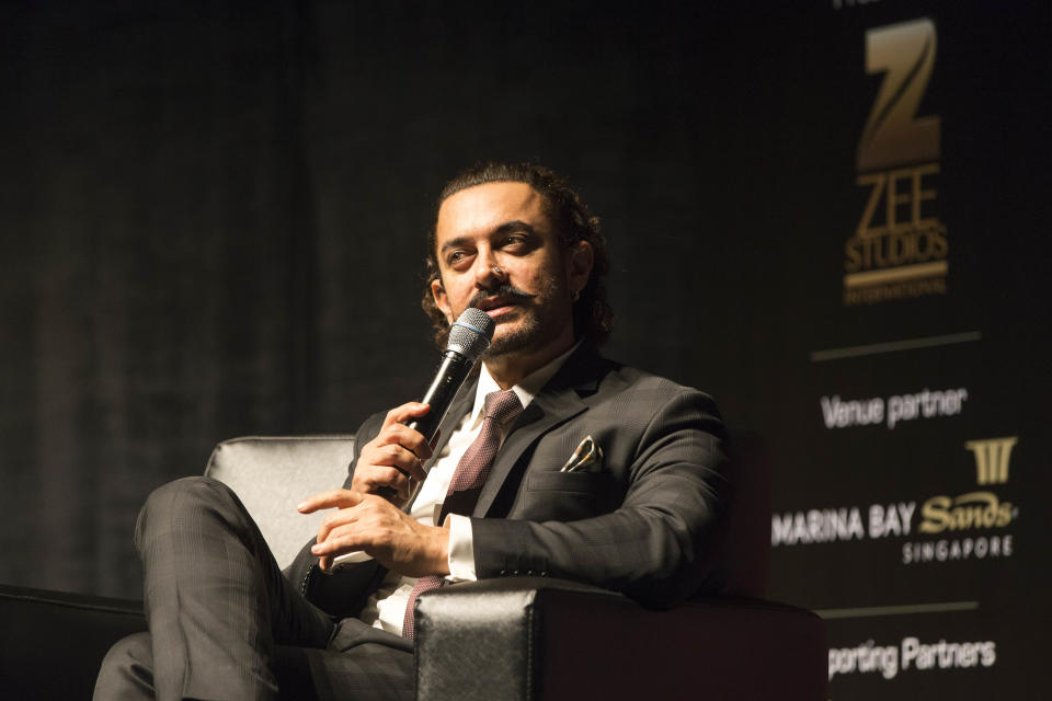 Bollywood star Aamir Khan in Singapore (Photo: Marina Bay Sands)