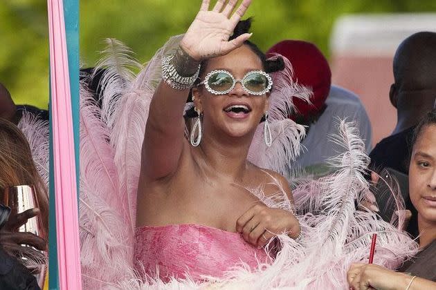 <p>Rihanna à Bridgetown, à la Barbade, le 5 août 2019</p>