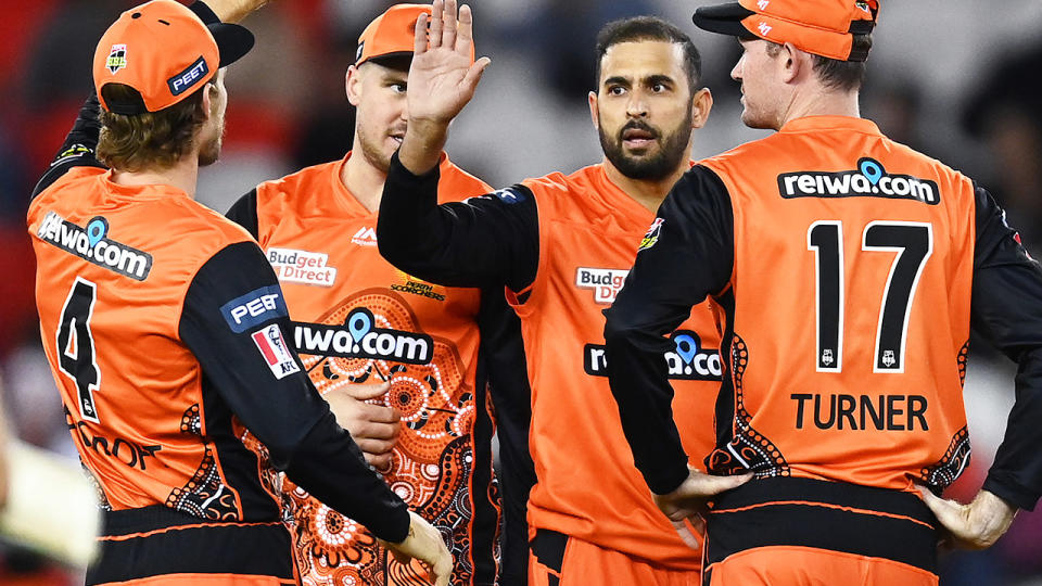 Fawad Ahmed, pictured here in action for Perth Scorchers in the BBL.