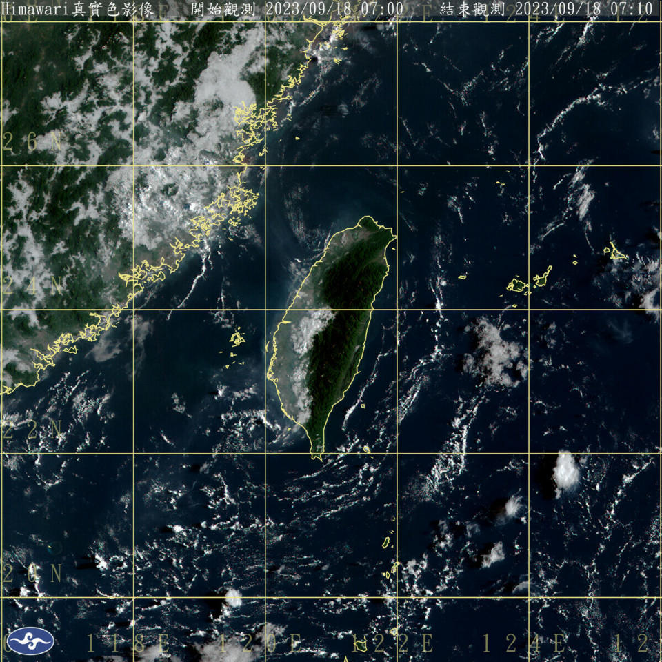 受到太平洋高壓影響，全台這星期的水氣減少，平地大多是晴到多雲，只有山區午後將有雷陣雨。   圖：中央氣象署／提供