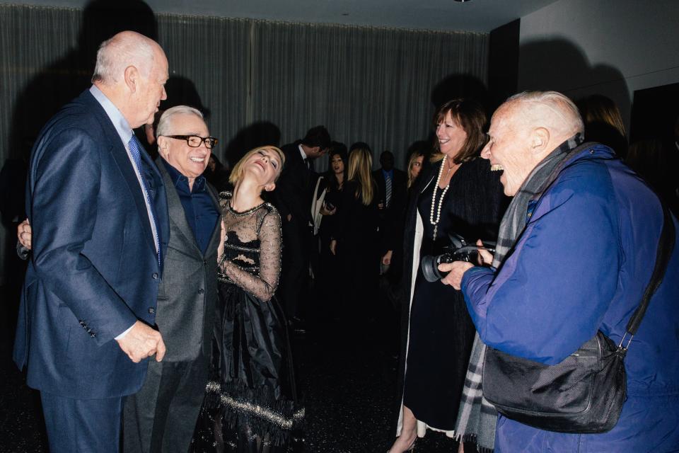 Director Martin Scorsese and actress Cate Blanchett pose for photographer Bill Cunningham at the Museum of Modern Art Film Benefit's Tribute to Cate Blanchett at MoMA in New York City on Nov. 17, 2015.