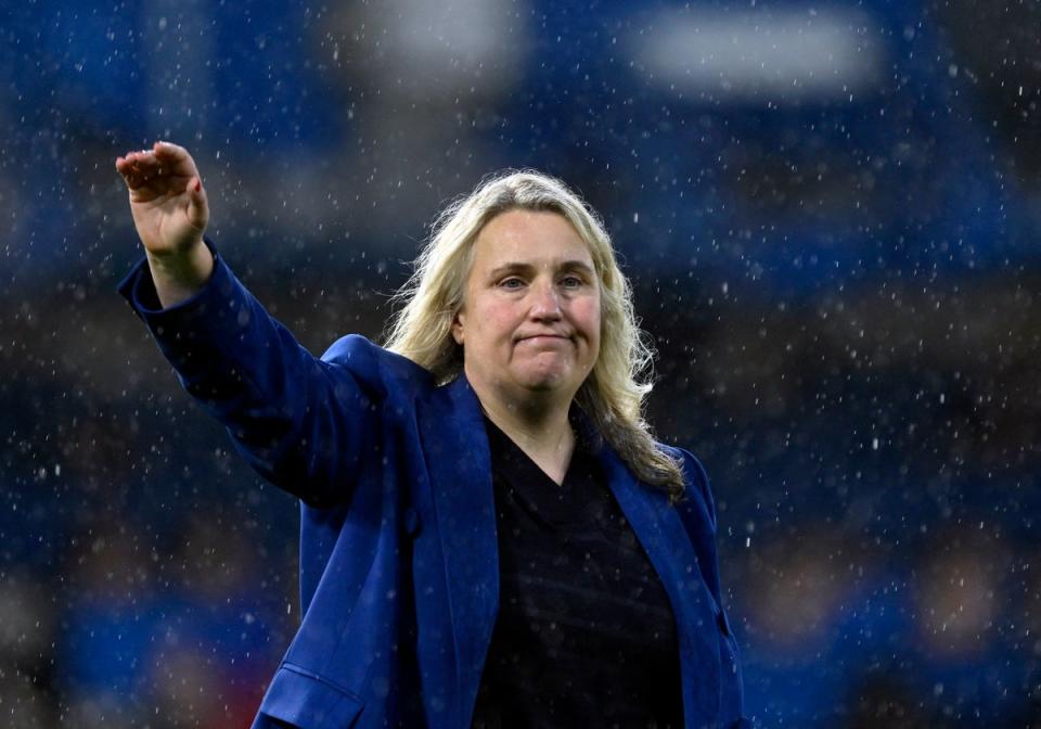 Chelsea were beaten in Emma Hayes’s final match at Stamford Bridge as Barcelona reached the Champions League final  (Reuters)
