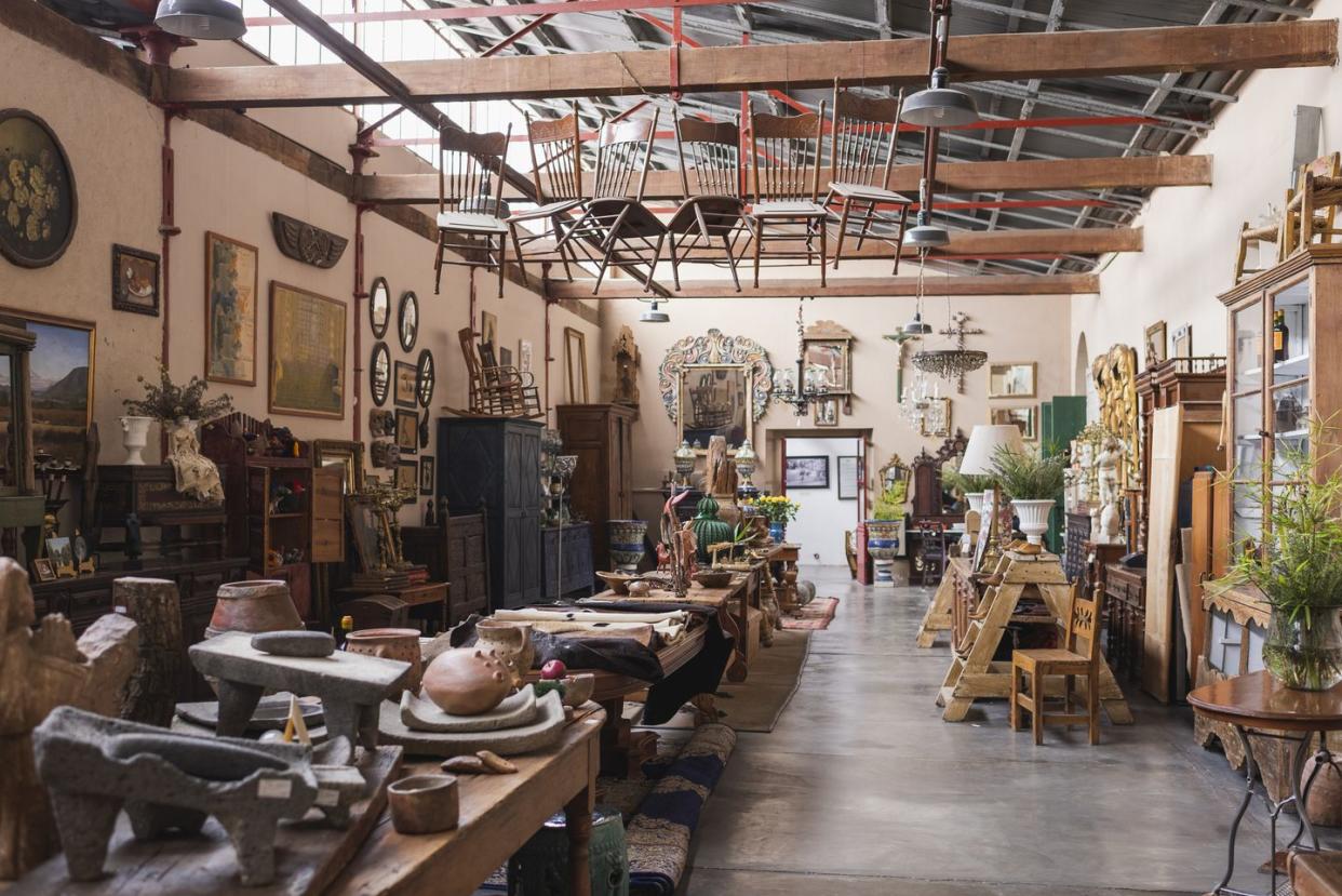 interior view of antique store in mexico