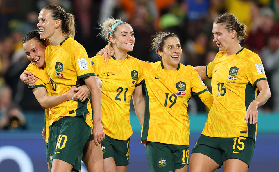 Matildas players, pictured here in action during the Women's World Cup in 2023.