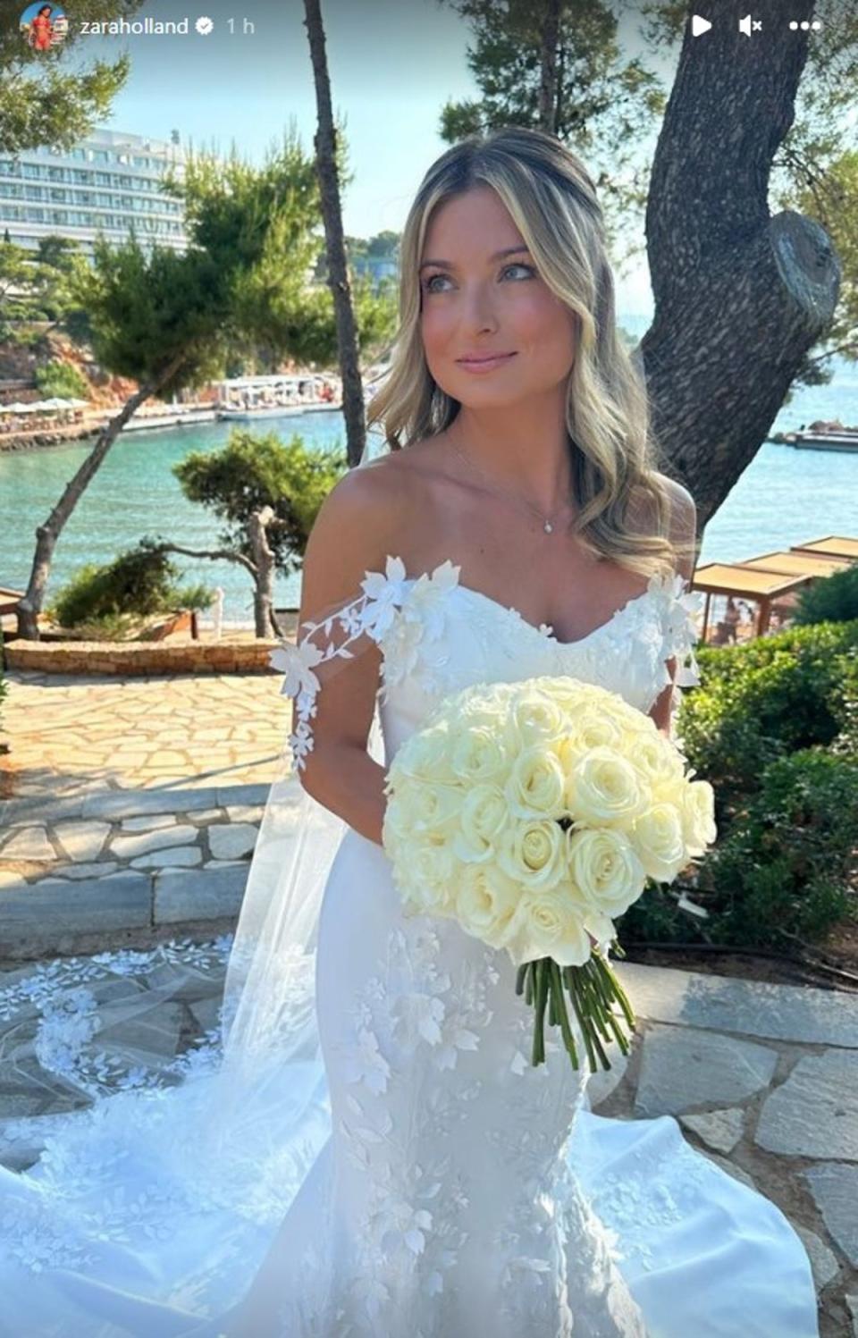 The former reality TV star shared photos of her wedding day on Instagram (Instagram/Zara Holland)