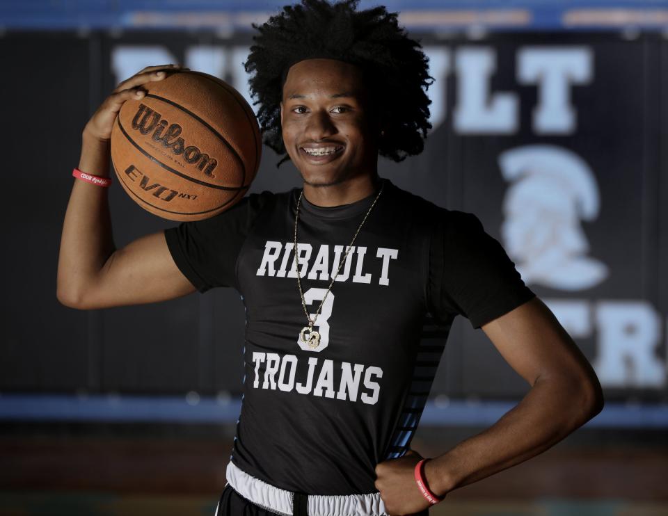 Ribault's Caleb Williams finished his Trojans career with 1,509 points. He committed to play college basketball at Lafayette.