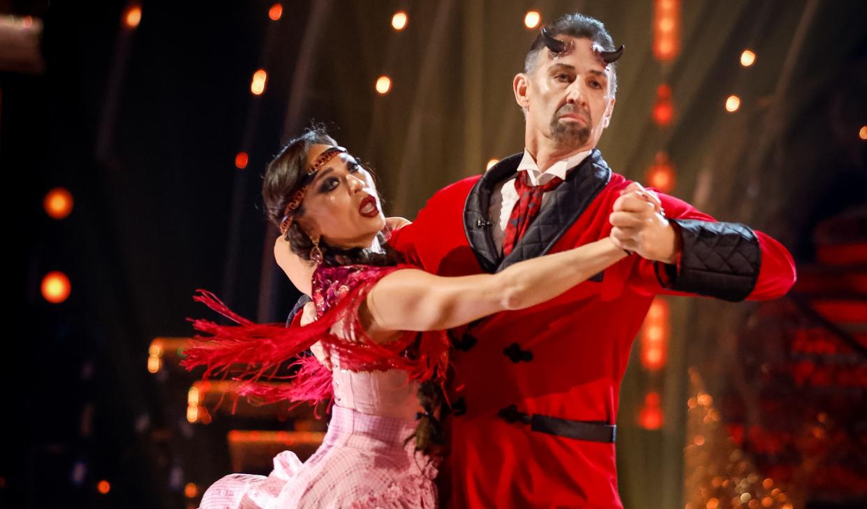 Tony Adams danced the Quick Step as the Devil for Strictly's Halloween Week. (BBC)